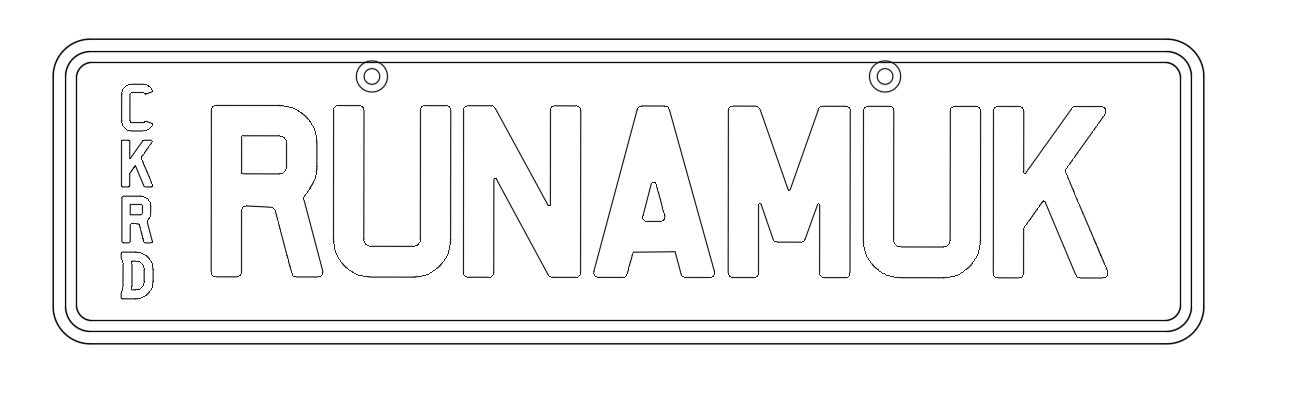 Slim Billet Number Plate