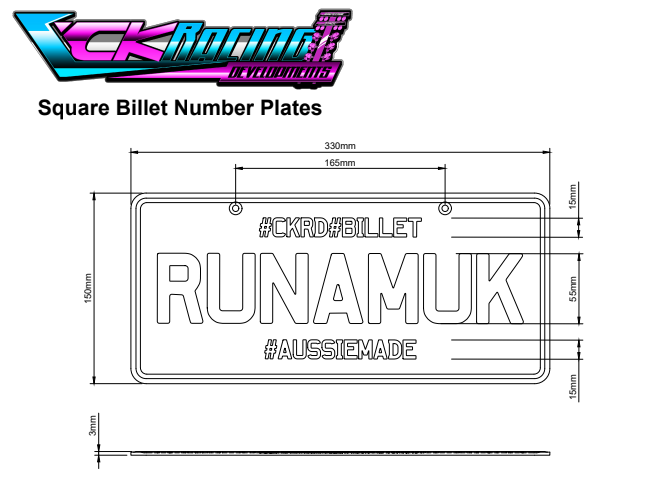 Square Billet Number Plate