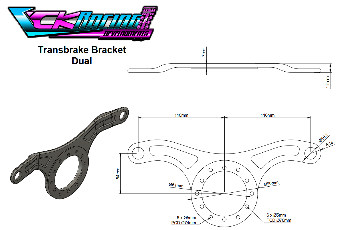 Transbrake Bracket (Dual)